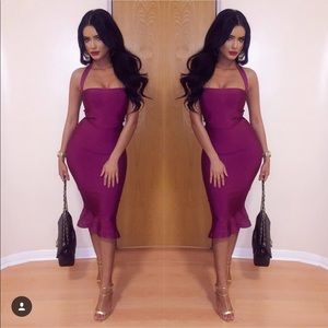 Raspberry bandage dress
